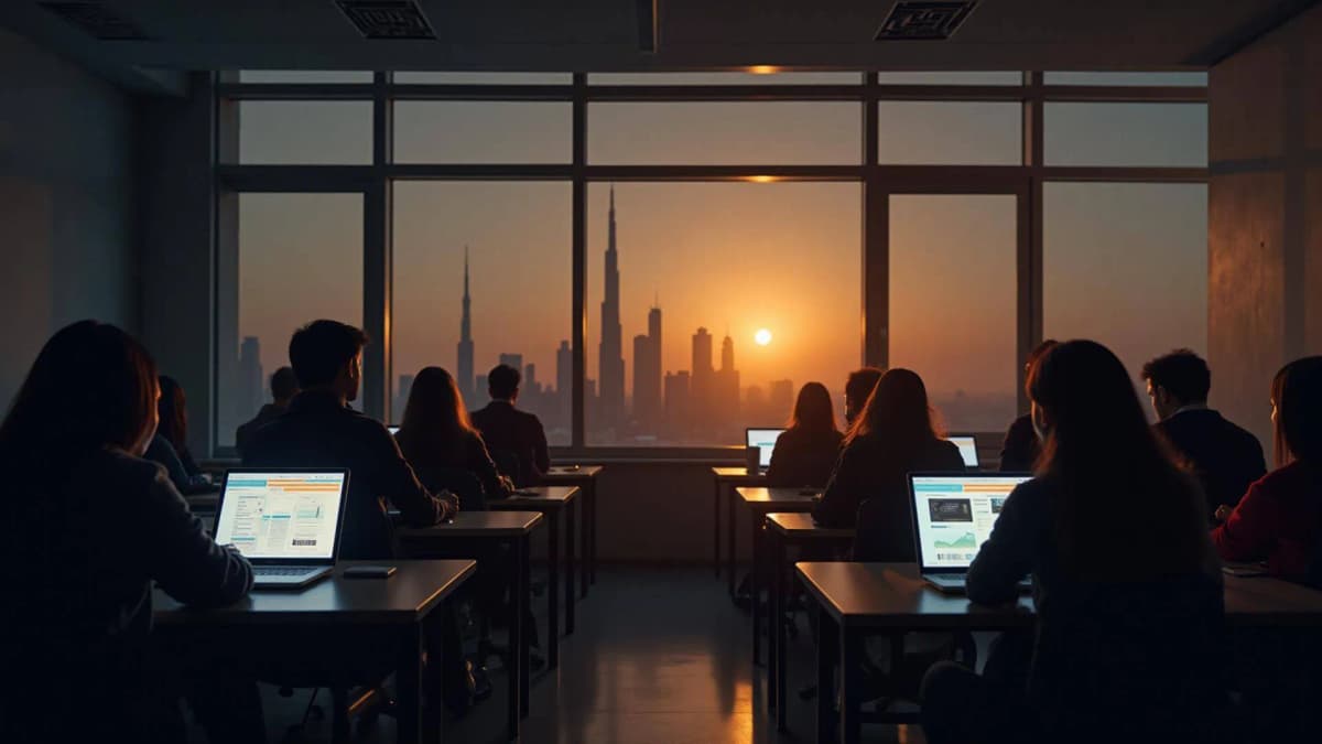 Egyptian students learning with technology